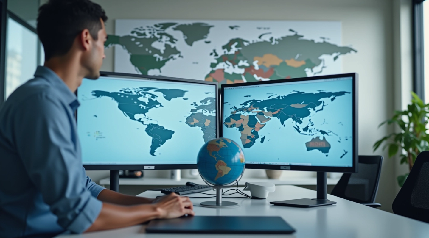 Global Reach SEO Ltd workspace showing international business focus and multilingual approach